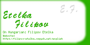 etelka filipov business card